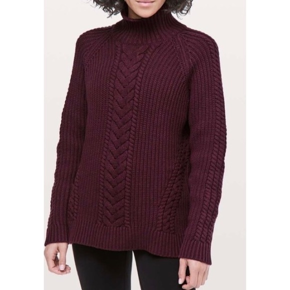 lululemon athletica Sweaters - NWT LULULEMON Burgundy Bring The Cozy Turtleneck